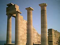 Řecký acropolis na ostrově Lindos 2