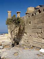 Řecký acropolis na ostrově Lindos